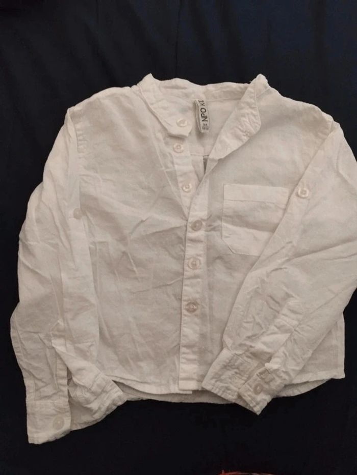 Chemise blanche col mao 3 ans