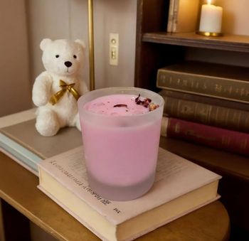 Bougie parfumé pierre quartz rose