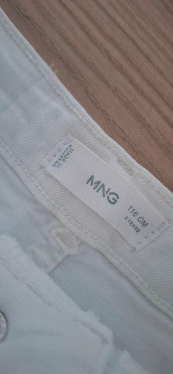 Short en jean blanc mango 6 ans neuf - photo numéro 4