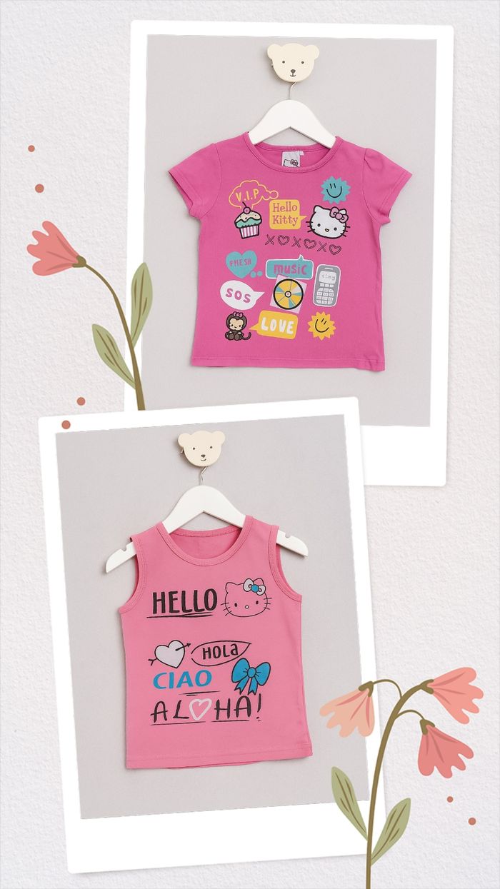 Lots de 2 haut Hello Kitty 6 ans