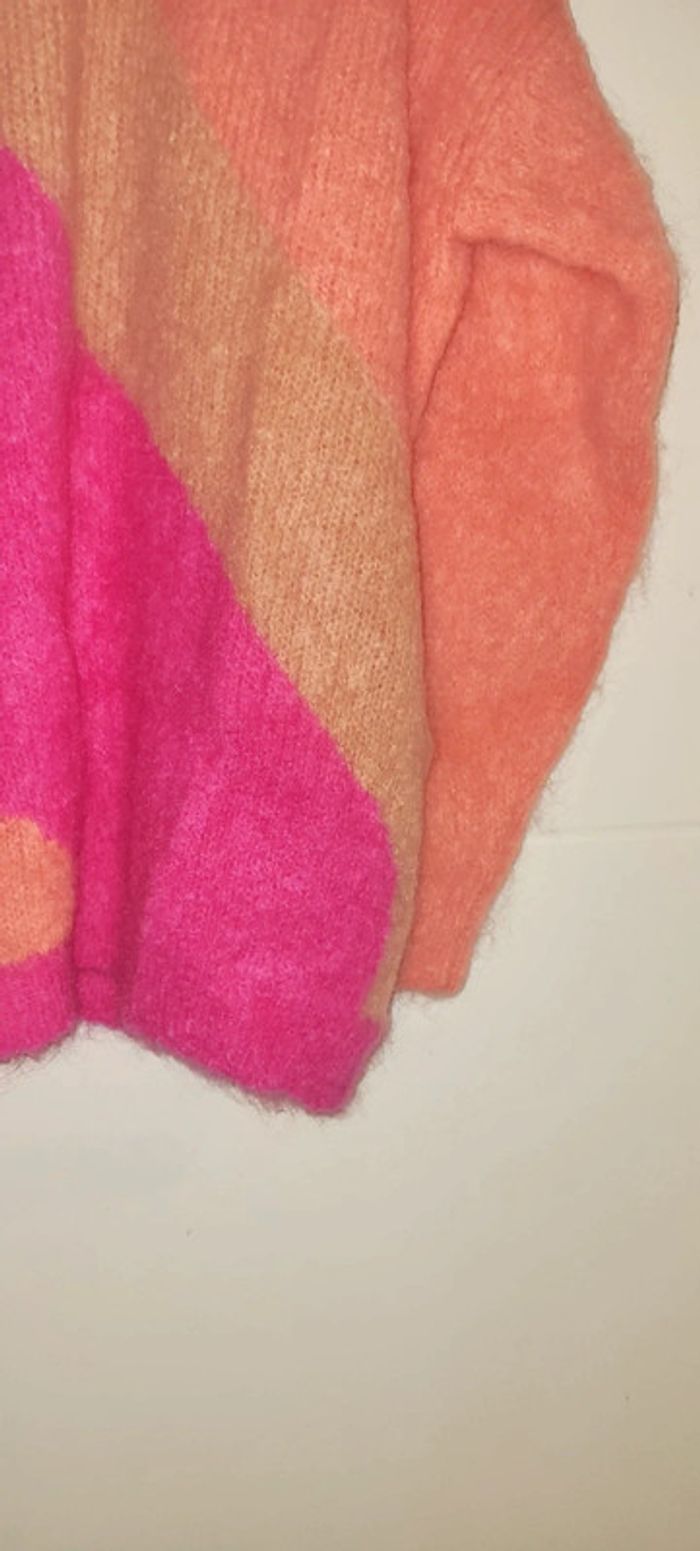 Superbe pull neuf en mohair Promod colorama effet lose taille XL - photo numéro 6