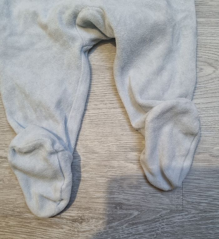 Pyjama Dors-Bien Bébé Velours Gris à Pieds 6 Mois Motif Panda Tres Bonne Etat - photo numéro 3