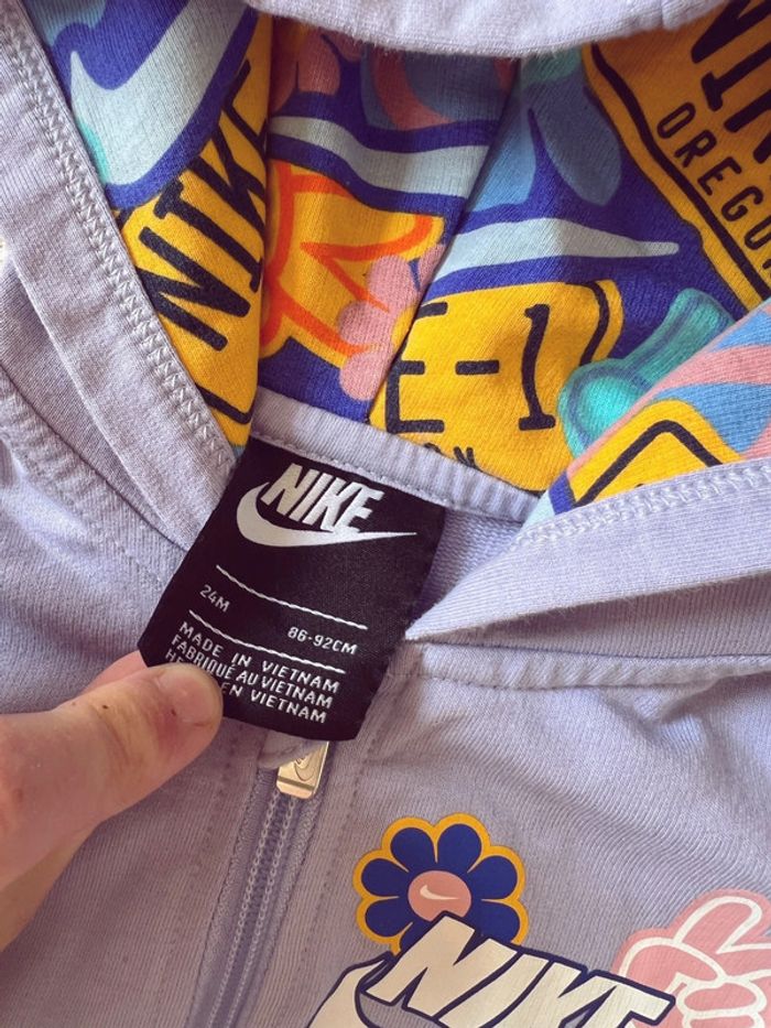 Combinaison à capuche Nike violet et multicolore 18 24 neuve - photo numéro 5