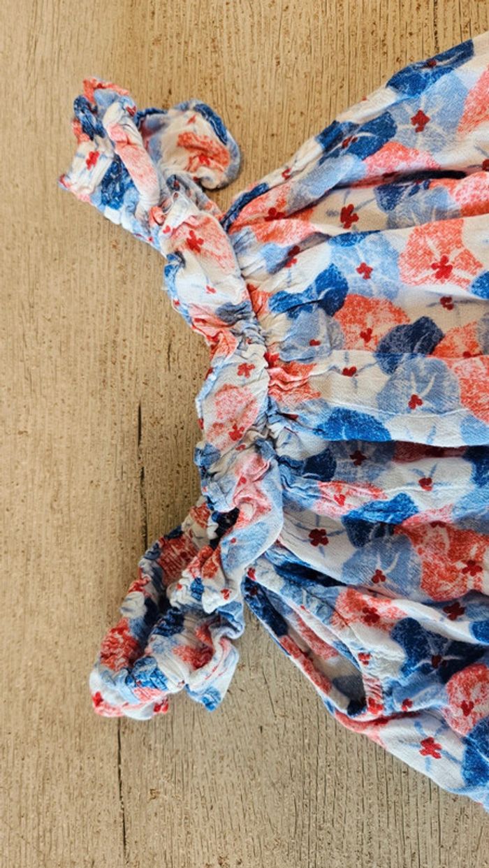 Blouse blanche avec motifs colorés, sans manche, TQF Collection, 8 ans, nickel - photo numéro 5