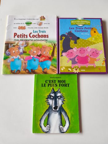 Lot de 3 livres sur les 3 petits Cochons et le Loup 