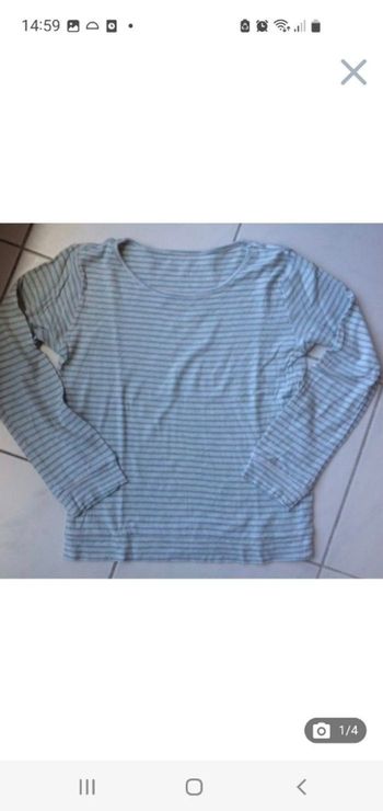 Tee-shirt manches longues rayé 10 ans