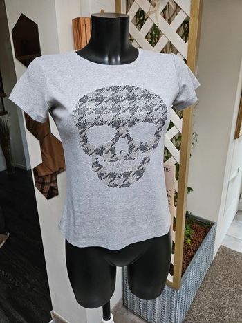 T-shirt gris tête de mort Xs