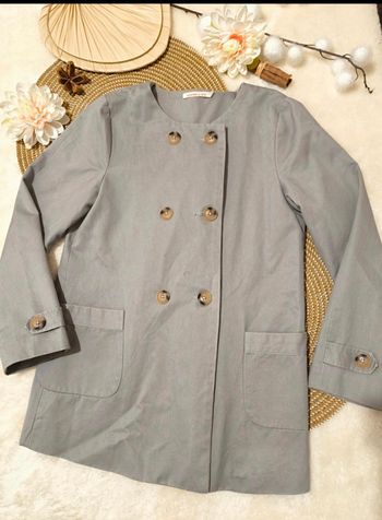 🧥 Trench Court MONOPRIX – Gris  | 10 Ans