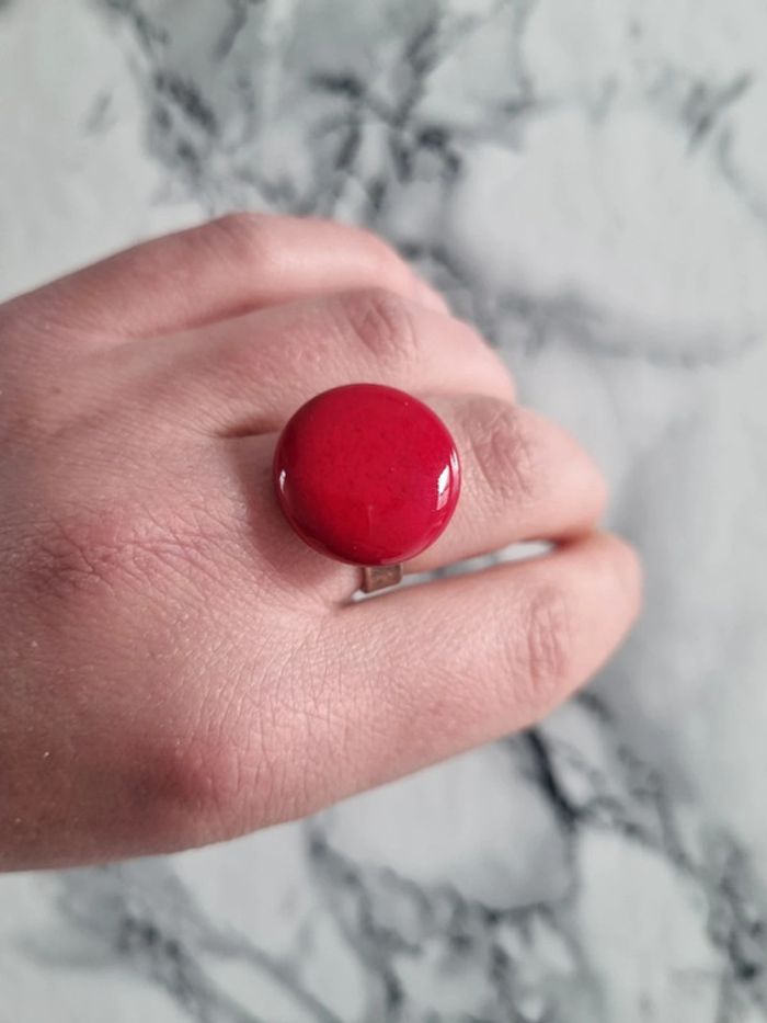 Bague ronde rouge - photo numéro 18