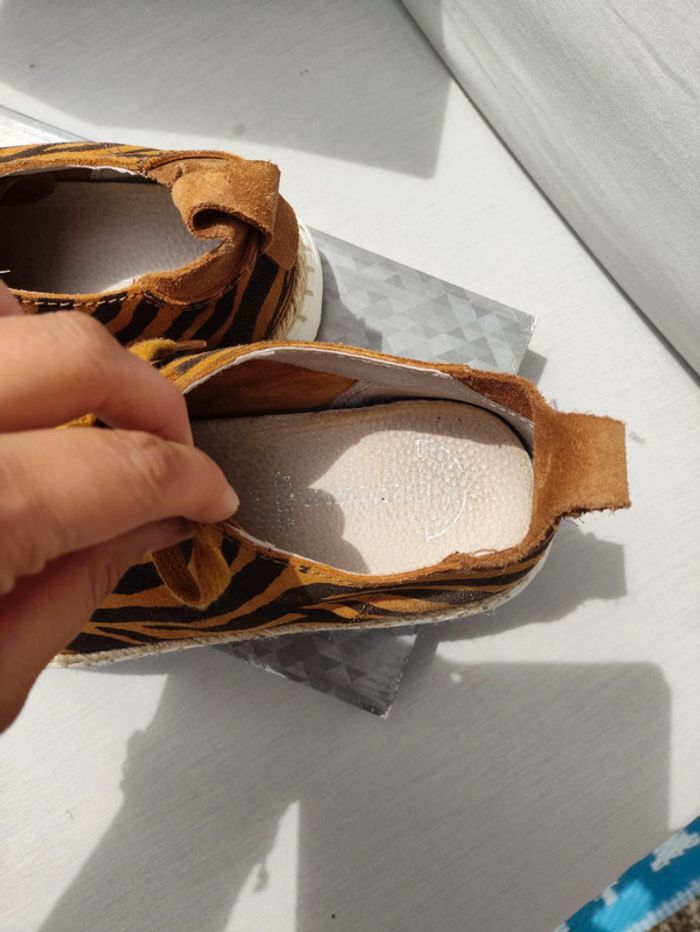 Sneakers cuir imprimé zèbre 39 - photo numéro 4