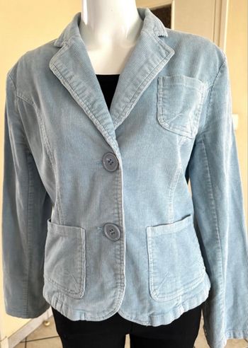 Veste blazer Velours Côtelé Bleu clair Taille 38 M