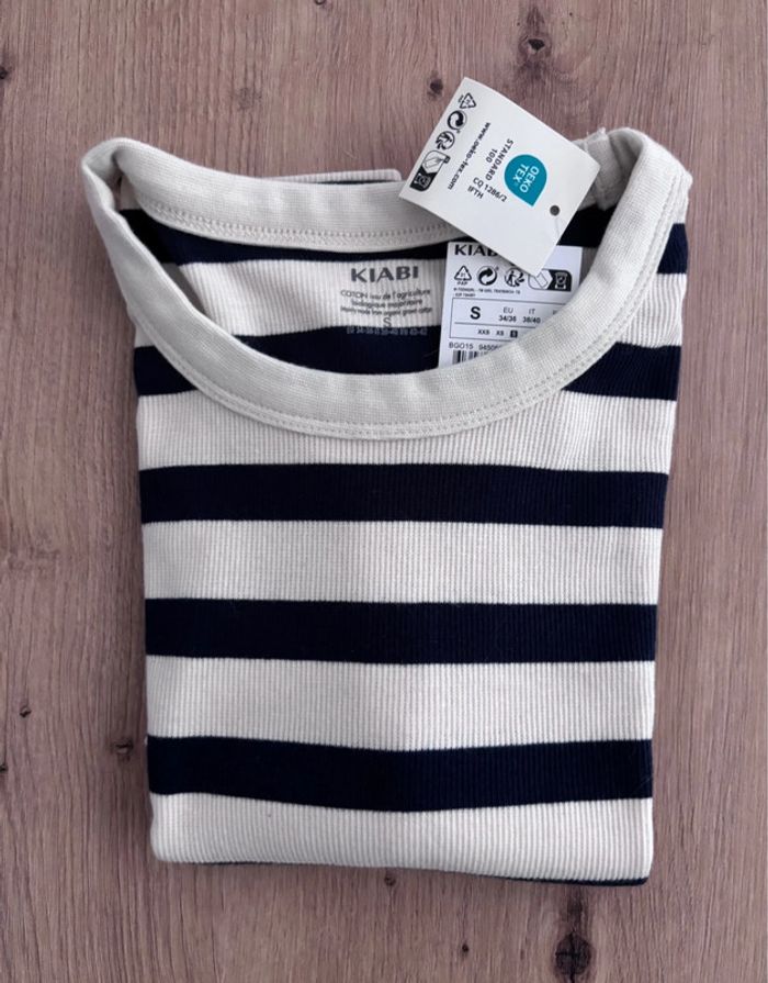 T-shirt rayé coton femme taille S / 36 marque kiabi - photo numéro 5