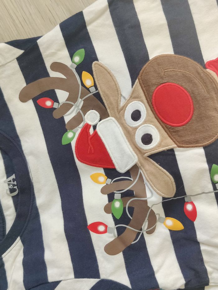 Sweat et tee shirt de Noël C&A Taille 3 ans - photo numéro 2