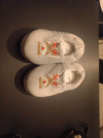 Chaussons renne de noel garçon