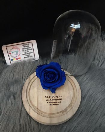 Cloche led rose éternelle cadeau de fin d’année