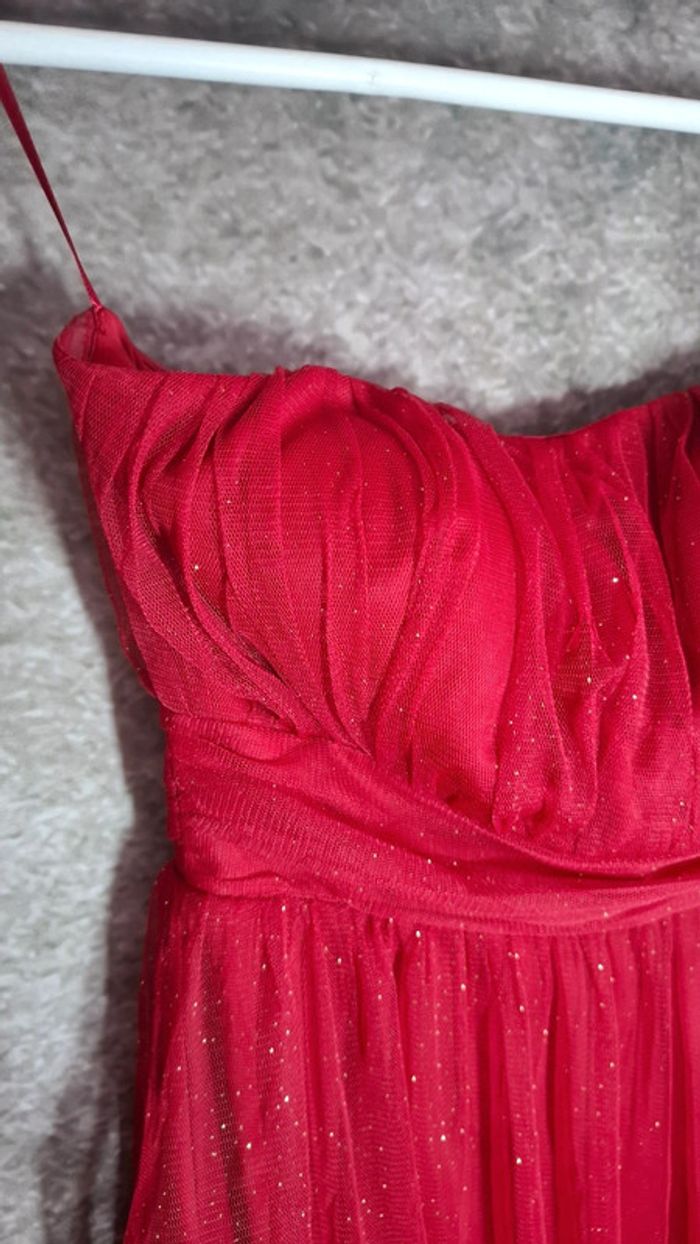 Robe bustier rouge brillante - photo numéro 3