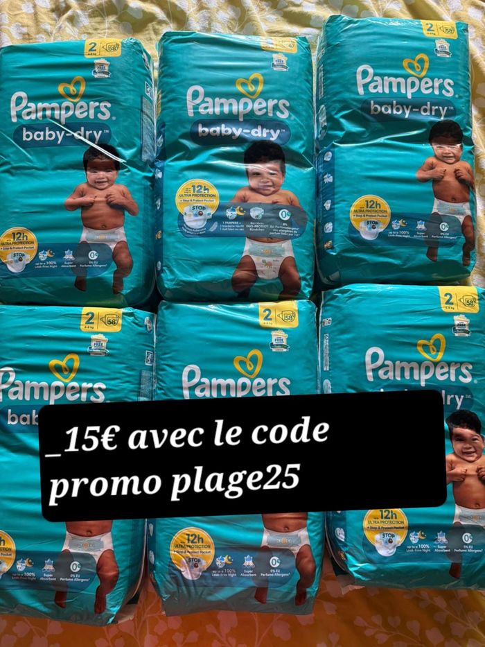 Six pack de couches Pampers taille 2 normal