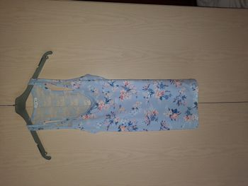 Débardeur bleu à fleurs taille S