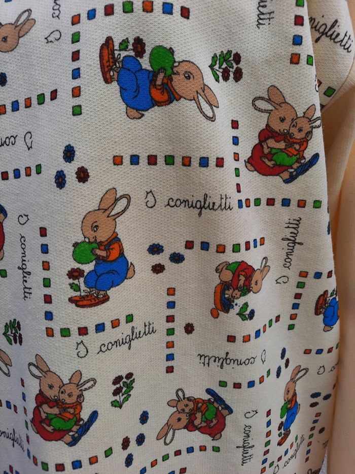 Pull polo vintage imprimé lapin - photo numéro 5