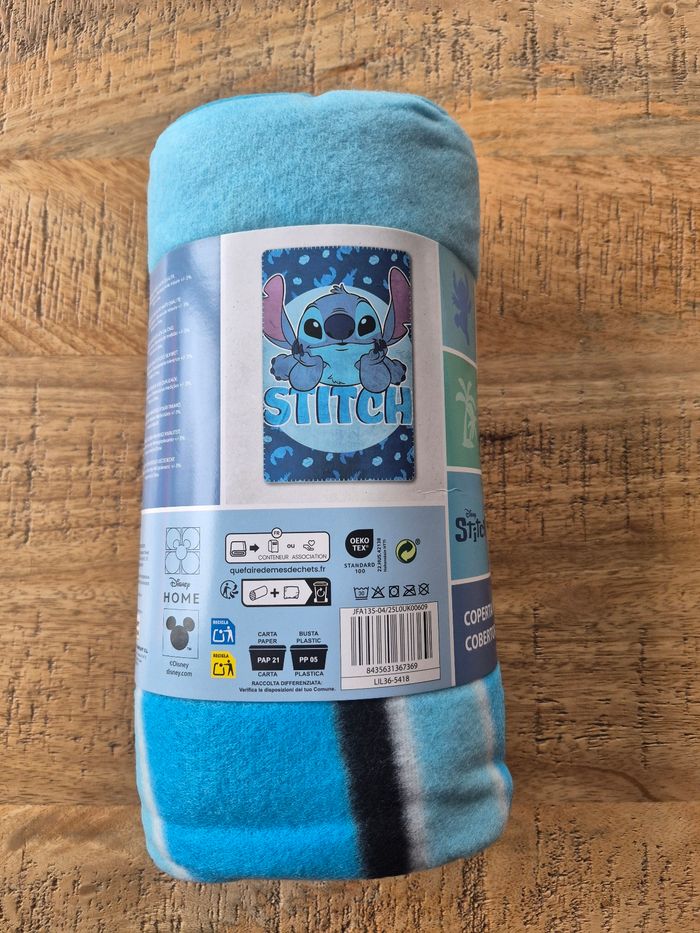 Plaid Polaire Stitch Bleu