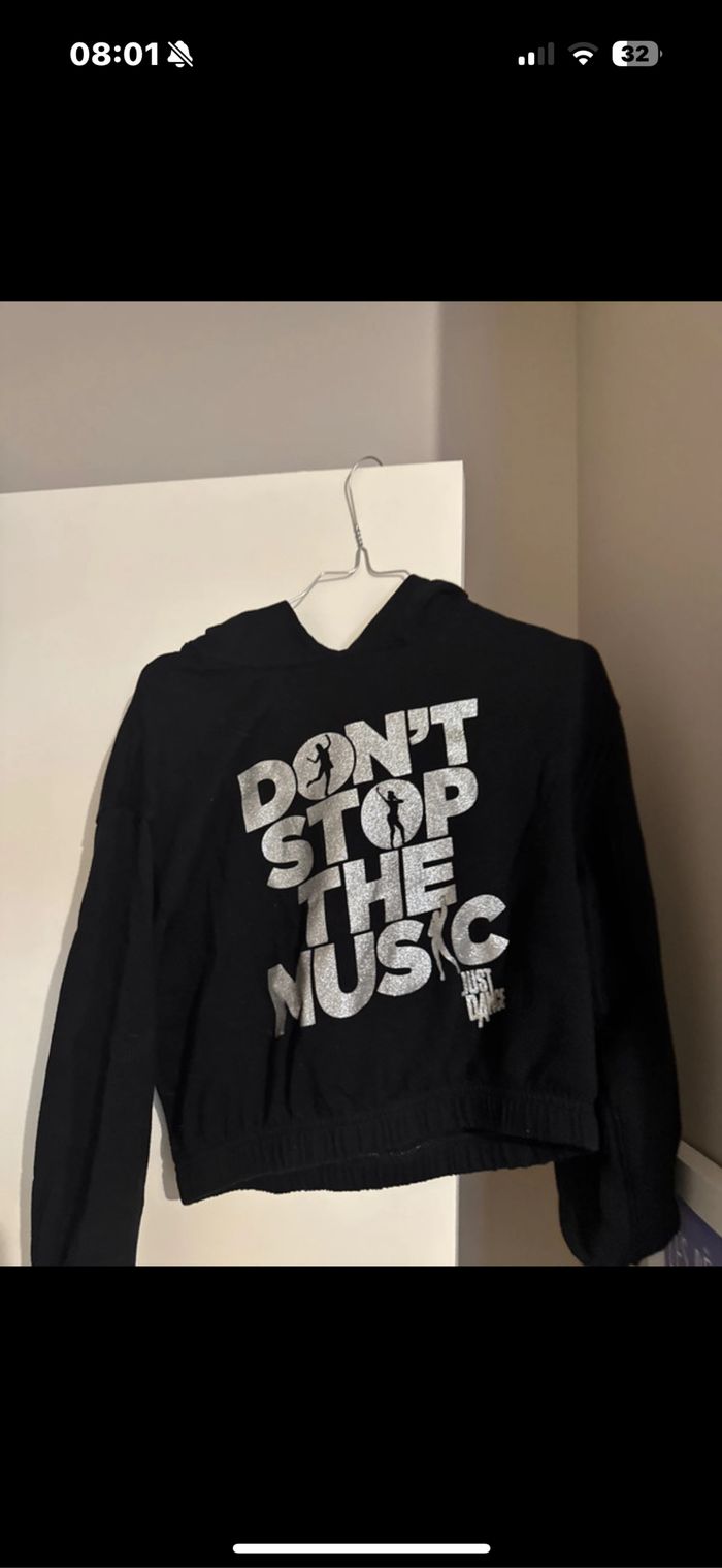 Sweat à capuche coupe courte Just dance thé Music gemo taille 14 - photo numéro 2