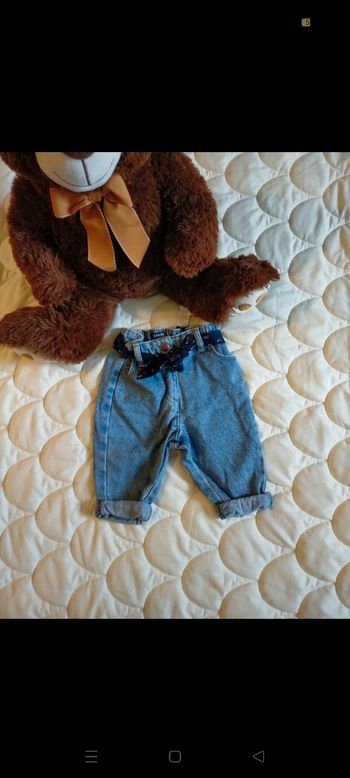 Jean bébé taille haute, 6 mois, kiabi
