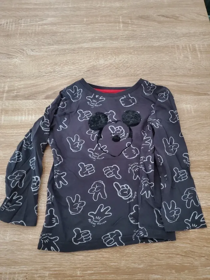 T shirt manches longues Mickey 4 ans