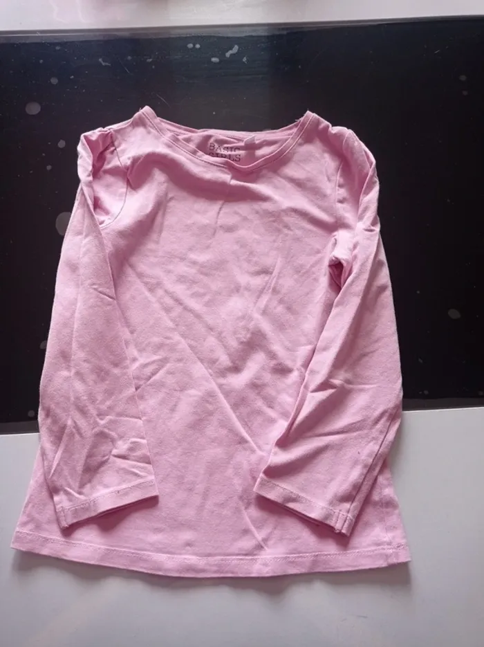 T-shirt manche longue rose