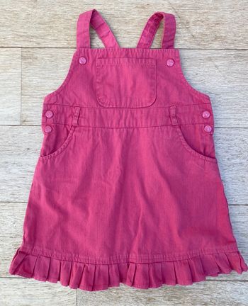 Robe rose bretelles fille enfant 18 mois