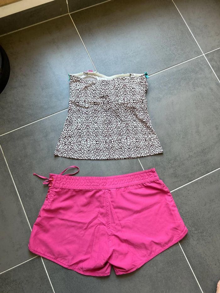 Ensemble maillot bain débardeur léopard et short femme - photo numéro 17