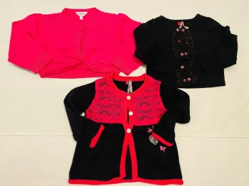 Lot 3 gilets fille 24 mois