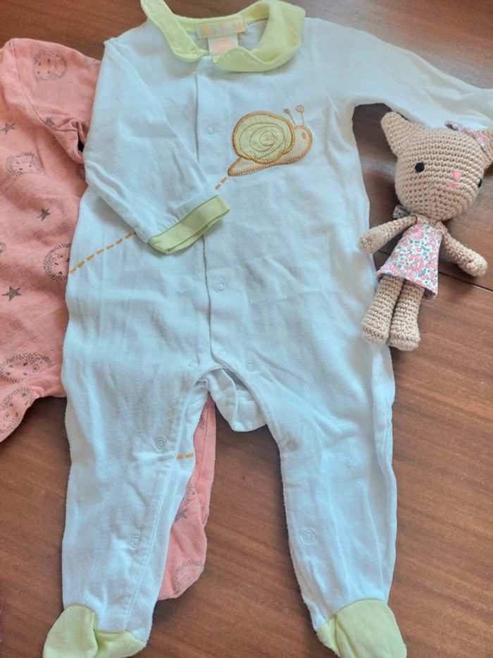 Lot de 2 pyjamas Orchestra et Tape à l'œil taille 3 mois - photo numéro 2