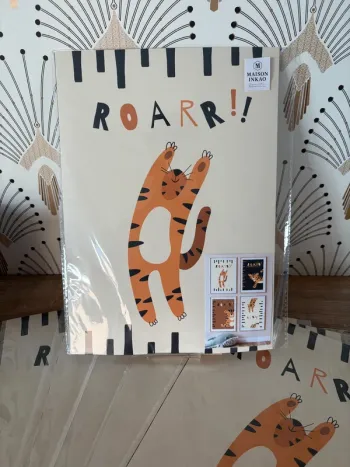Affiches “Roarrr Baby Jungle” pour chambre enfant