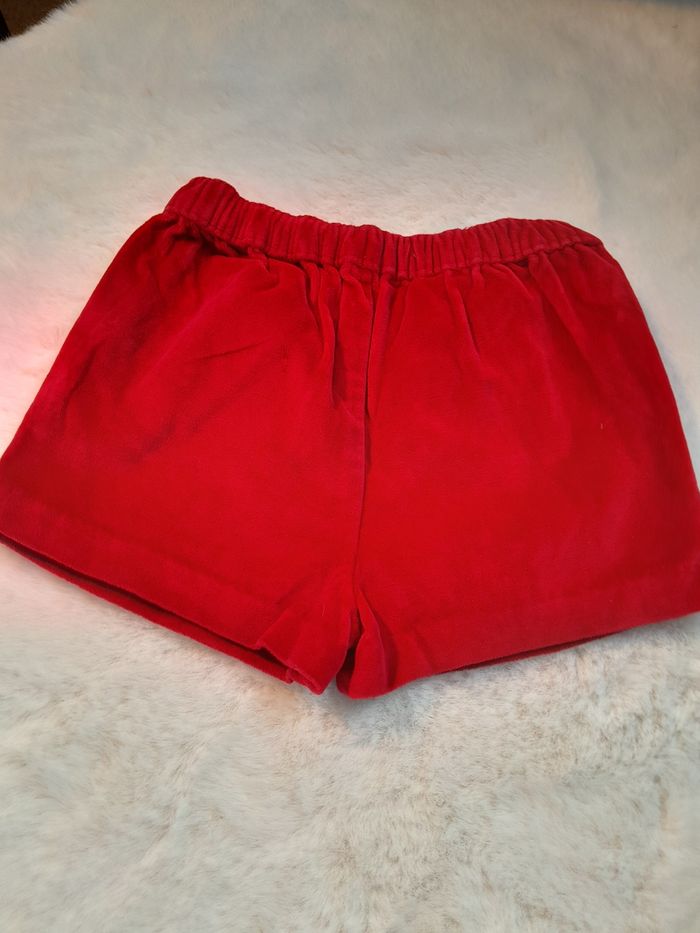 Magnifique Short en Velours  Rouge - Obaïbi  12 mois - photo numéro 2
