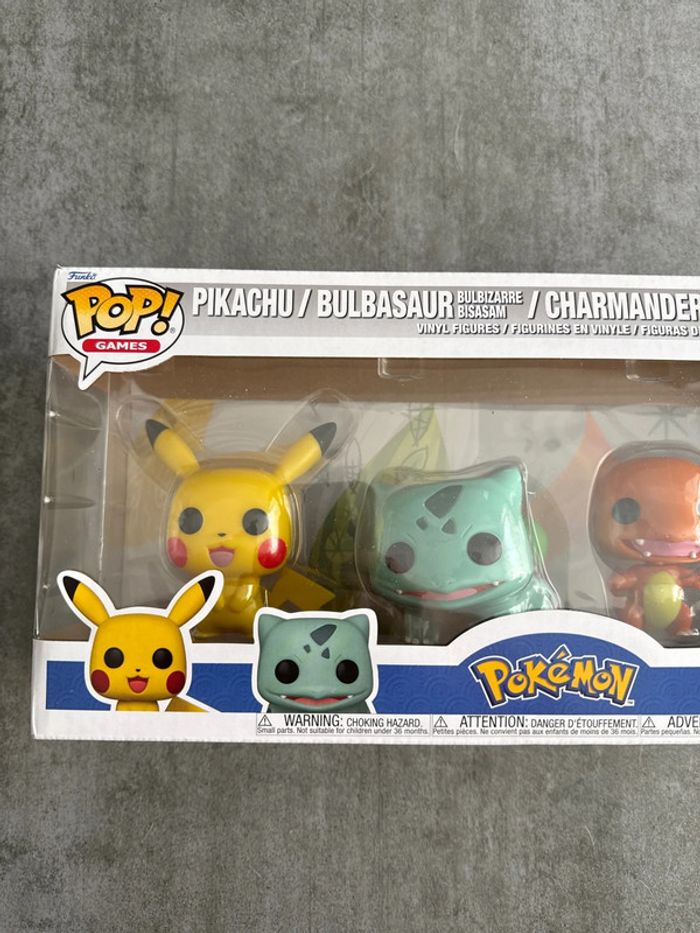 Figurine Funko Pop Pokémon Games 4 Pack Pikachu Bulbasaur Charmander Squirtle - photo numéro 2
