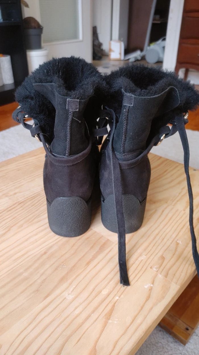 Boots bottine fourré véritable nubuk daim - photo numéro 13