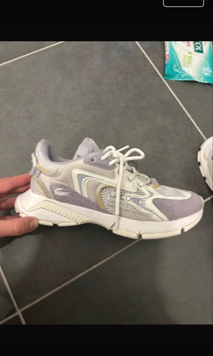 Basket Lacoste mauve 41 - photo numéro 4