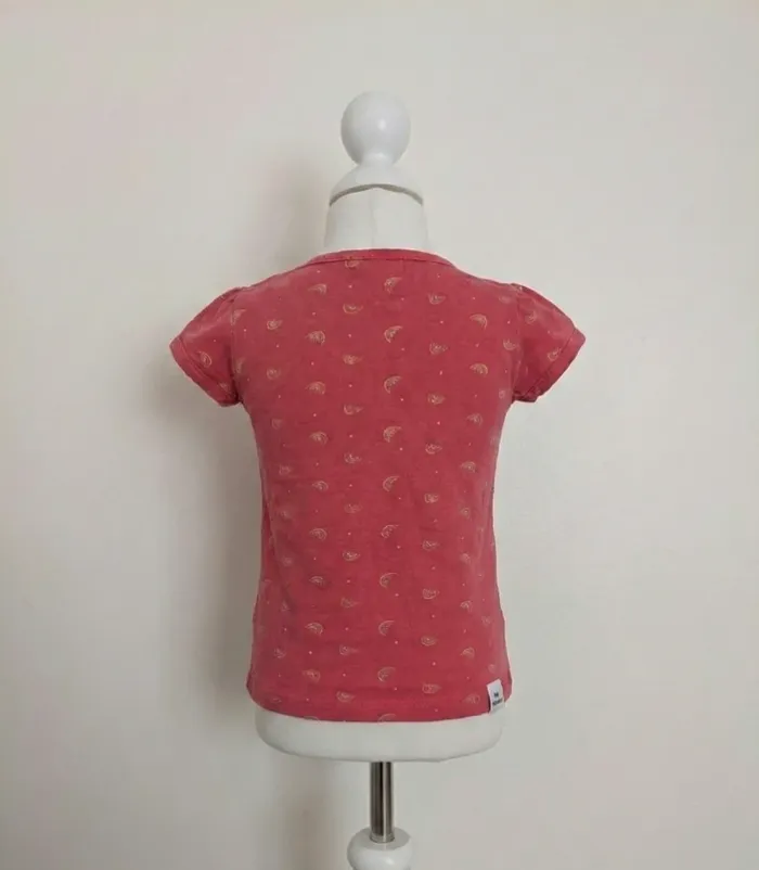 T-shirt rose "Bébé à croquer" - Mots d'Enfants - 24 mois (Petit prix / Tache) - photo numéro 2