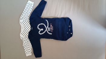 2 bodies manches longues 3 mois 60 cm