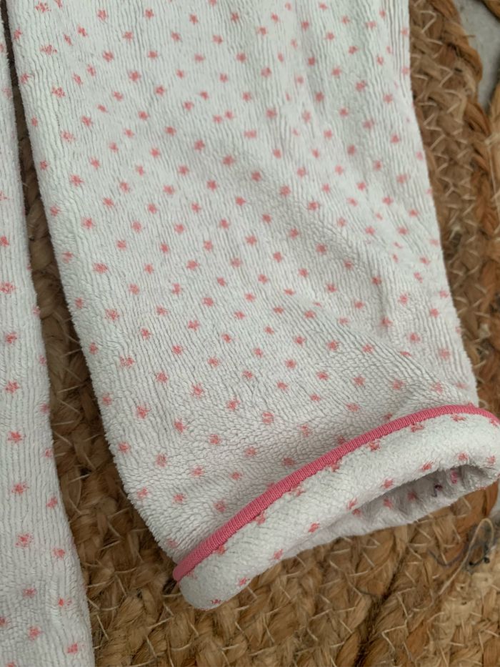 Pyjama velours rose et blanc Okaidi 8 ans - photo numéro 4
