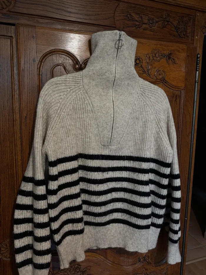 Pull à zip marinière - photo numéro 6