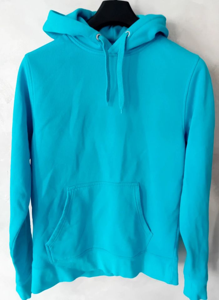 Sweat à capuche bleu turquoise
