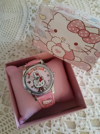 Montre enfant, Hello Kitty couleur rose et argentée
