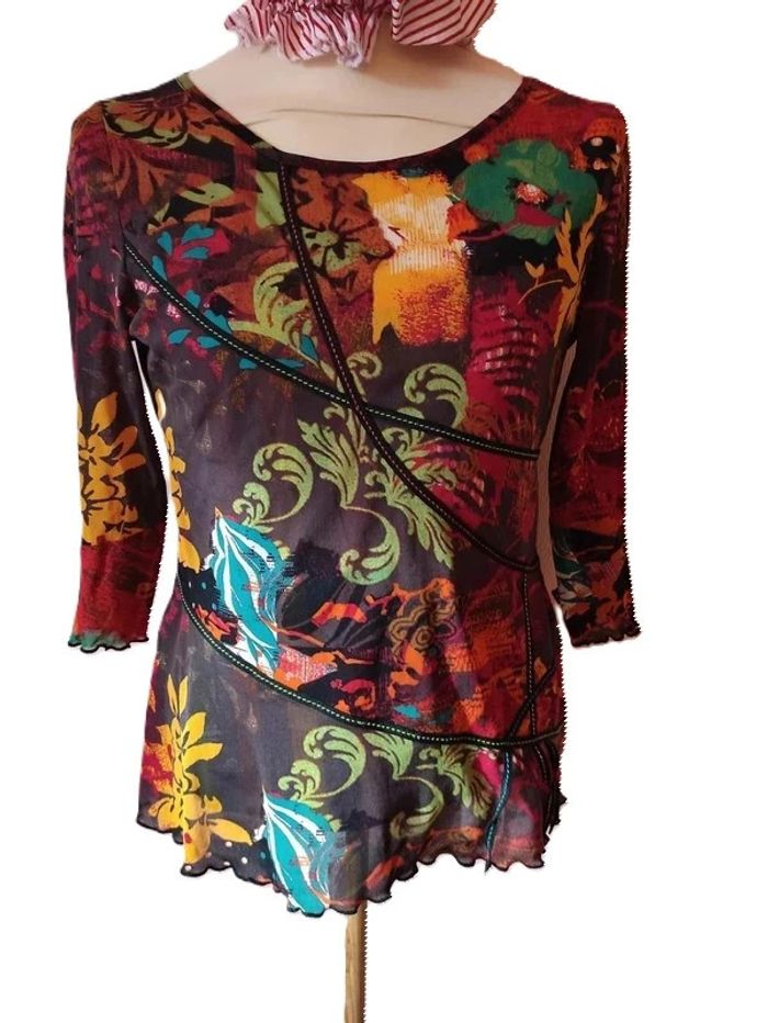 Tunique tee shirt Christine Laure Taille 2 Multicolore