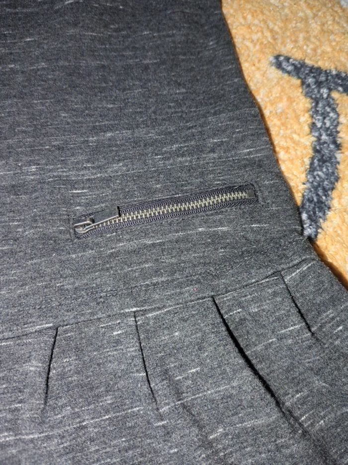 Robe gris chiné classique plissée 5 ans fille - photo numéro 2