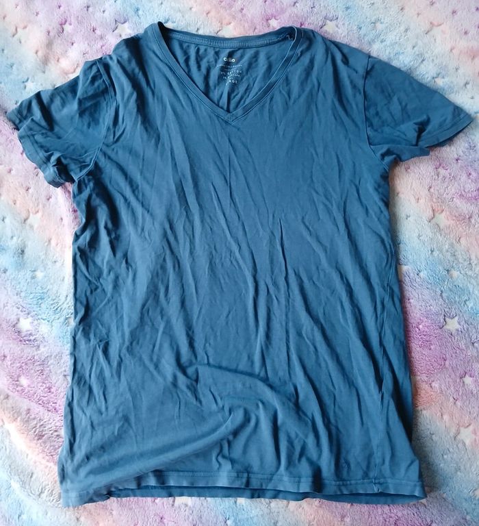 Tee-shirt bleu celio L