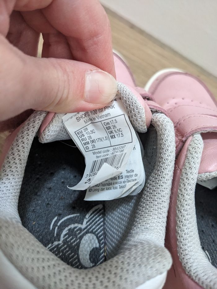 Baskets rose et blanc decathlon taille 28 - photo numéro 4