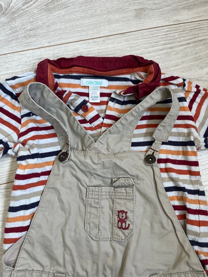 Tenue salopette t-shirt 18 mois - photo numéro 2