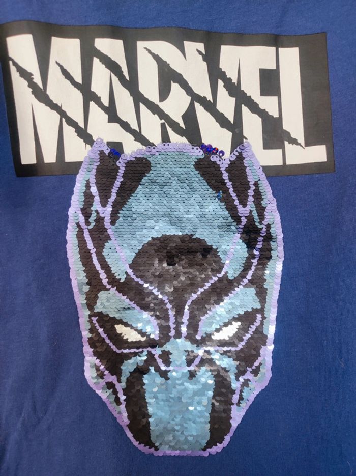 T shirt héro Marvel sequins reversible 8 ans h&m - photo numéro 3