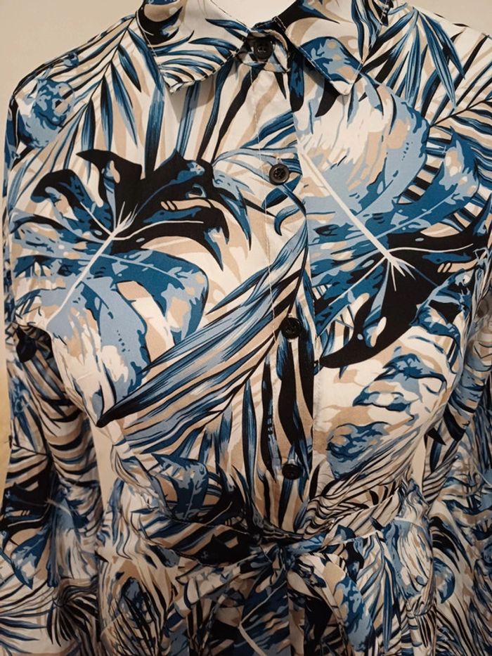 Robe longue boutonnée à motifs Aachoae taille M 38 - photo numéro 3